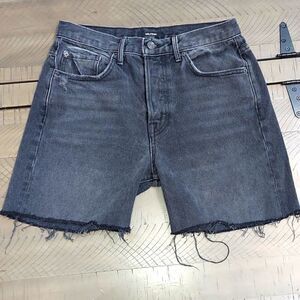 GRLFRND Linda Faded Black High Rise Cut Off Denim Shorts Sz 28